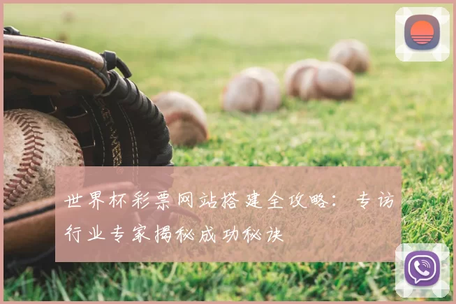 世界杯彩票网站搭建全攻略：专访行业专家揭秘成功秘诀