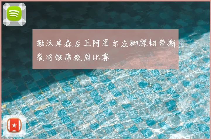 勒沃库森后卫阿图尔左脚踝韧带撕裂将缺席数周比赛